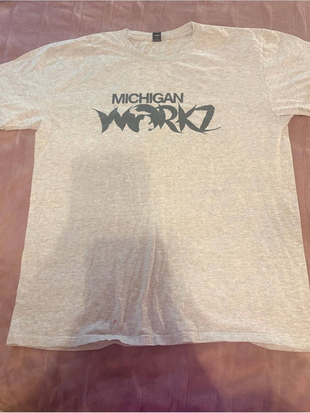 Men's Michigan Workz Weed/Cannabis Graphic Shirt Grey